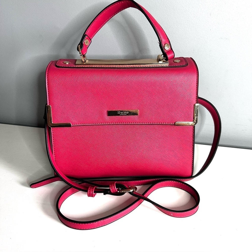 DUNE LONDON Pink/Grey Bag, Purse, Crossbody Strap, Gold Hardware, New Condition